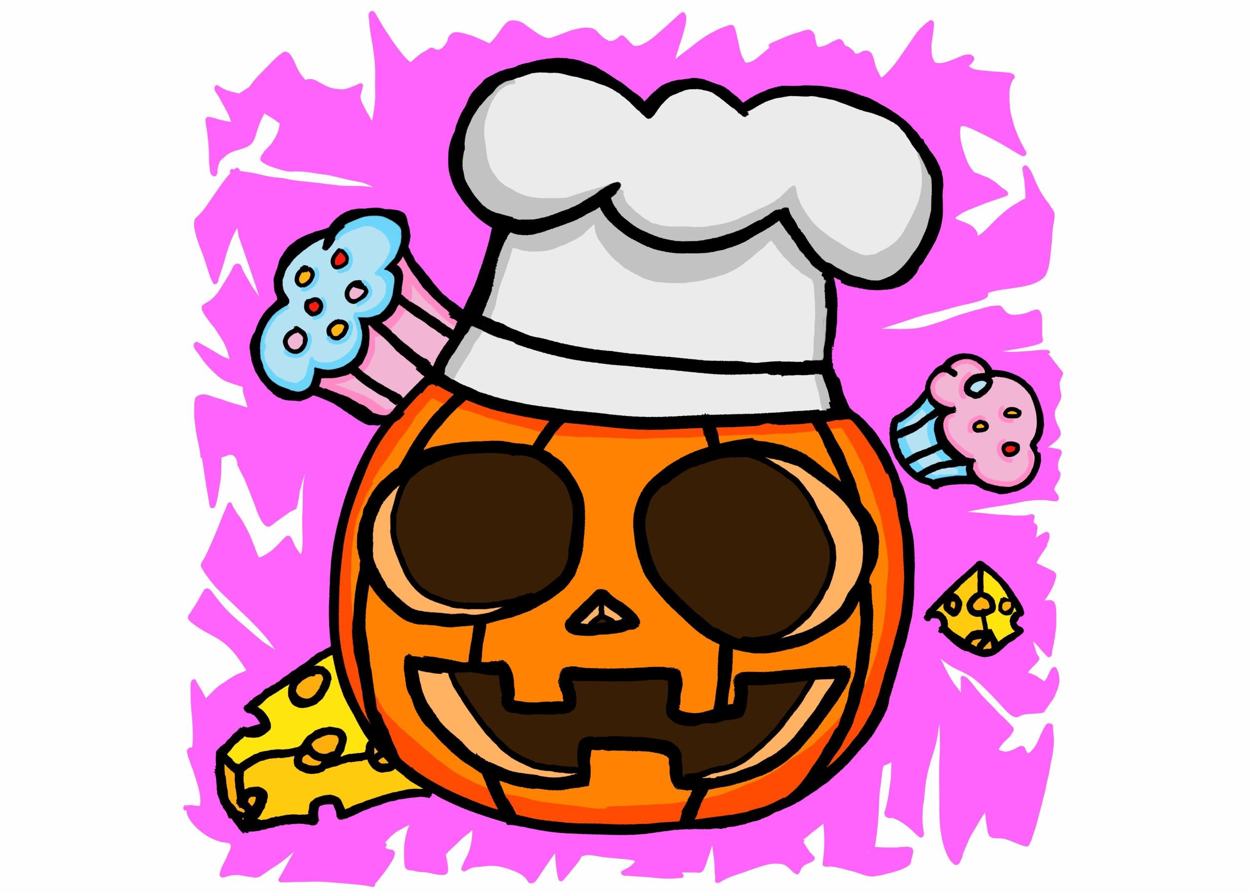 Halloween Pumpkin Chef Cartoon Design Graphics 78839296 1 2560 2560
